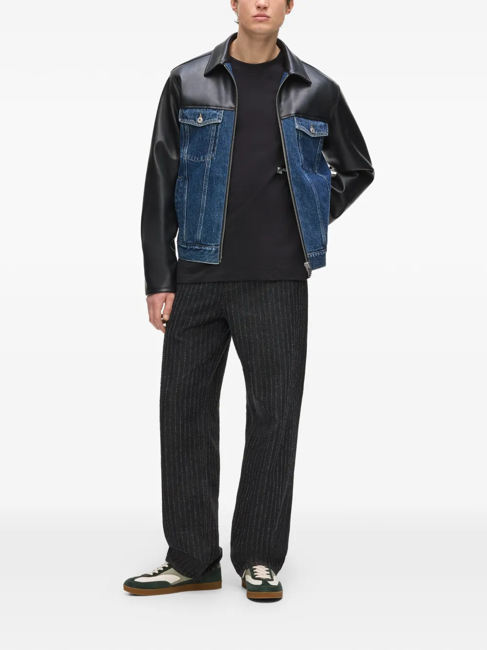 Karl Lagerfeld Jeans Denim jack met vlakken Zwart
