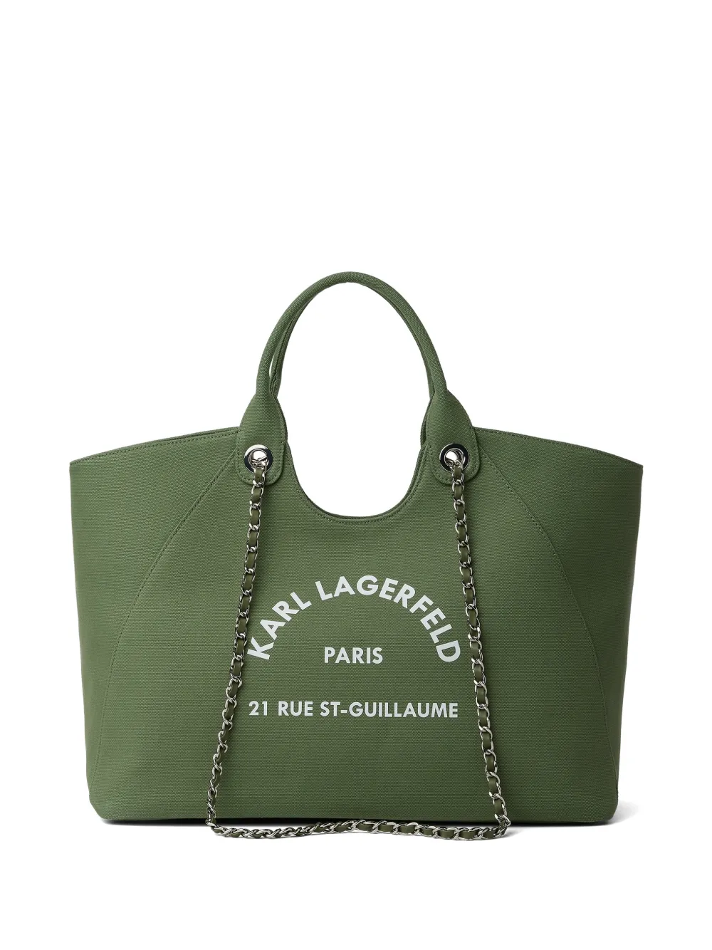 Karl Lagerfeld medium Rue St-Guillaume chain tote bag - Verde