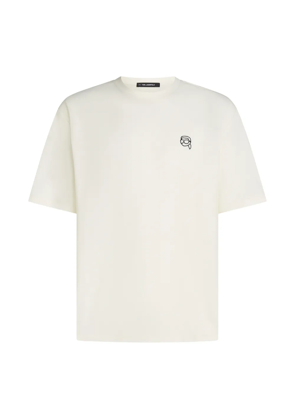 Karl Lagerfeld logo-embroidery T-shirt - Nude