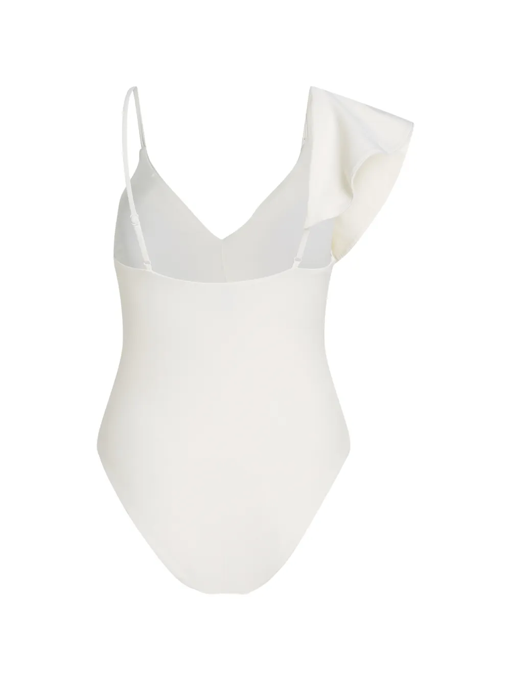 Karl Lagerfeld Asymmetrisch badpak met ruches Wit