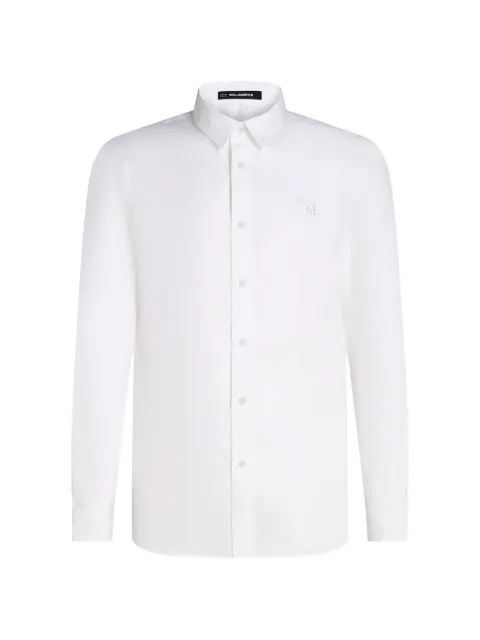 Karl Lagerfeld embroidered-logo long-sleeve shirt