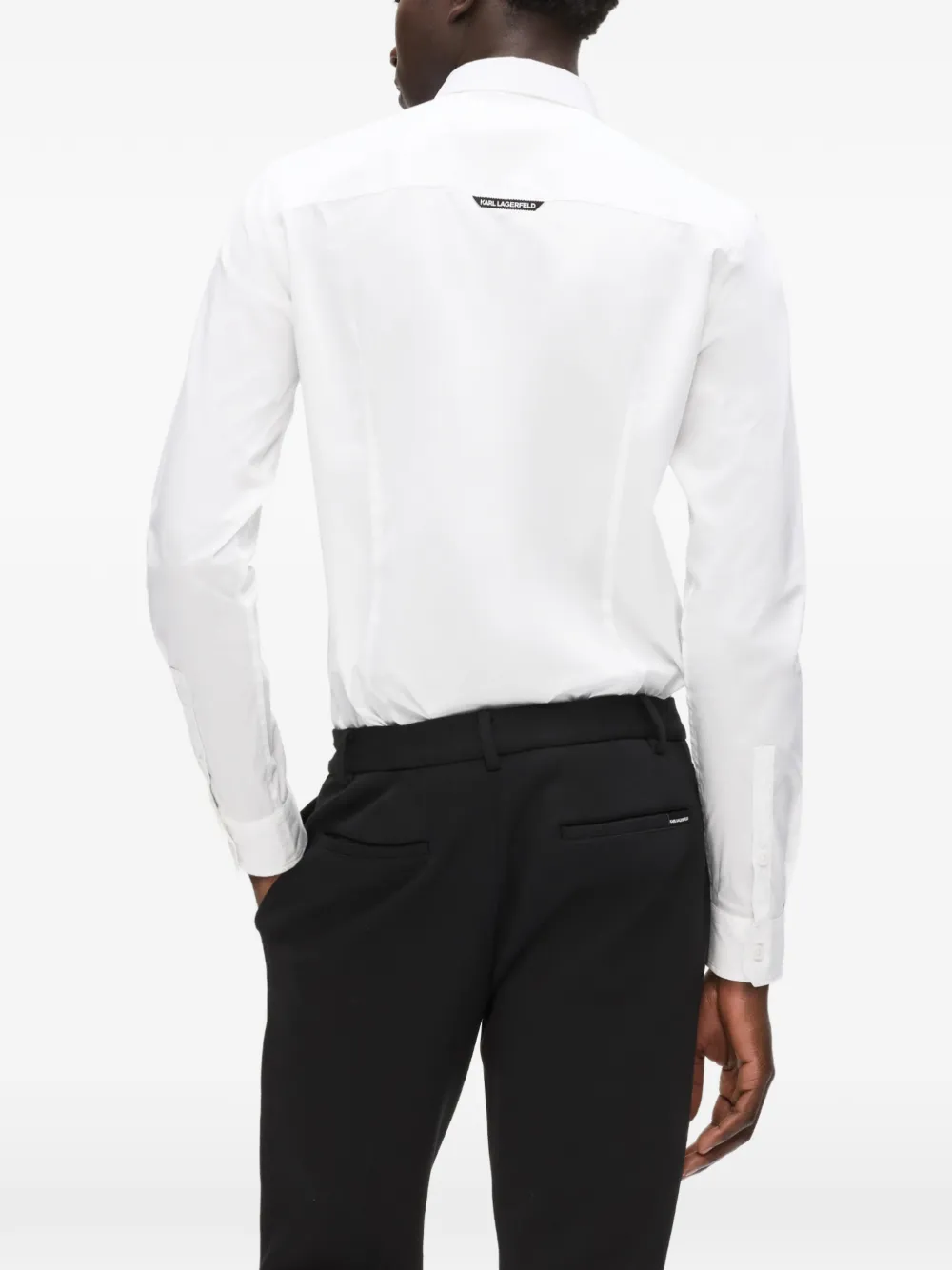 Karl Lagerfeld Overhemd met geborduurd logo Wit
