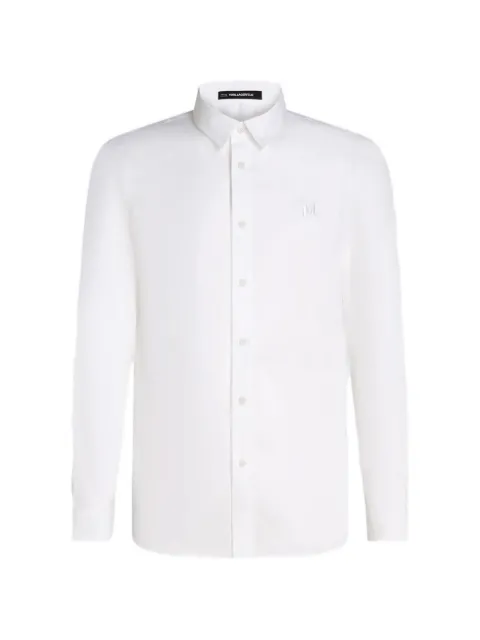 Karl Lagerfeld embroidered-logo long-sleeve shirt