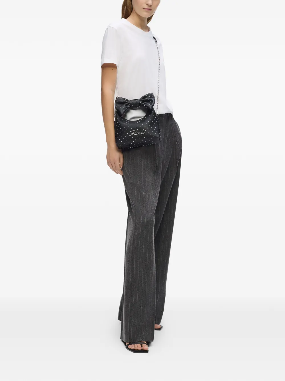 Karl Lagerfeld K Soiree crossbodytas met strik Zwart