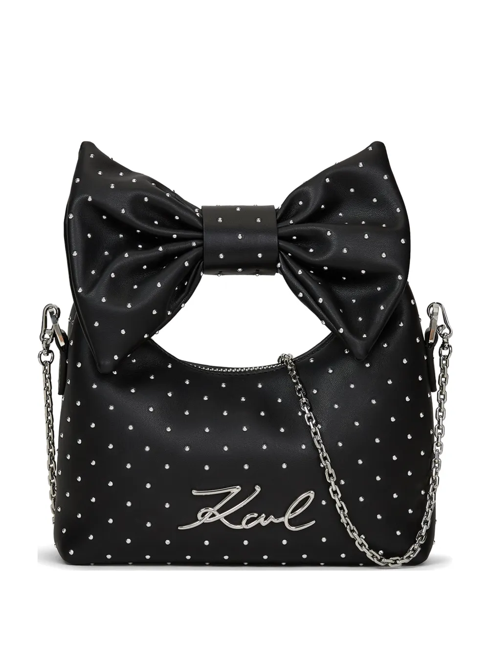 Karl Lagerfeld K/Soiree Signature bow crossbody bag - Nero