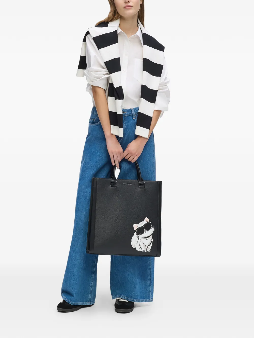 Karl Lagerfeld Ikon Choupette shopper Zwart