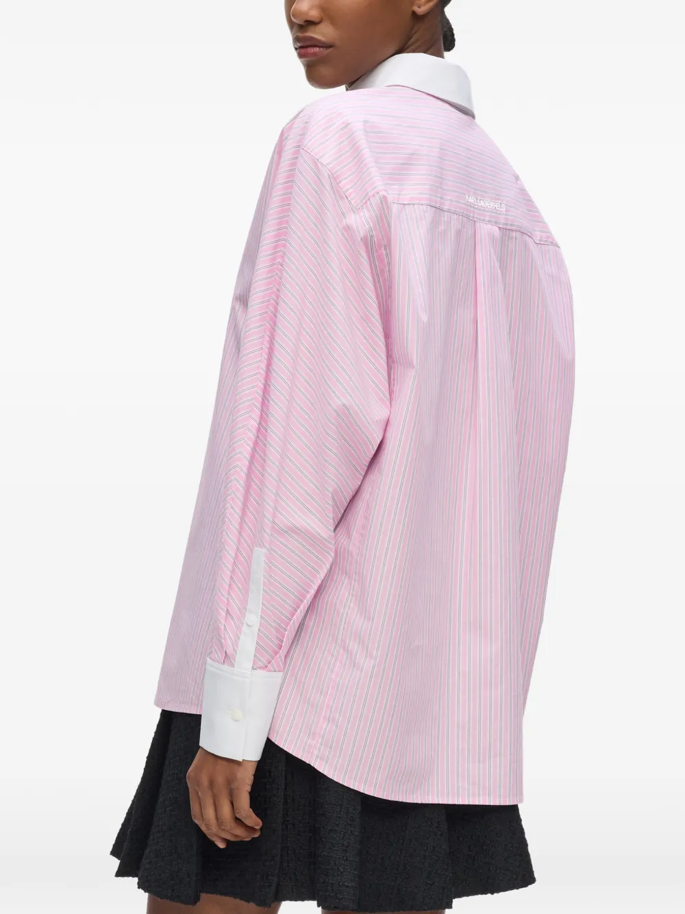 Karl Lagerfeld Ikon gestreepte blouse Roze