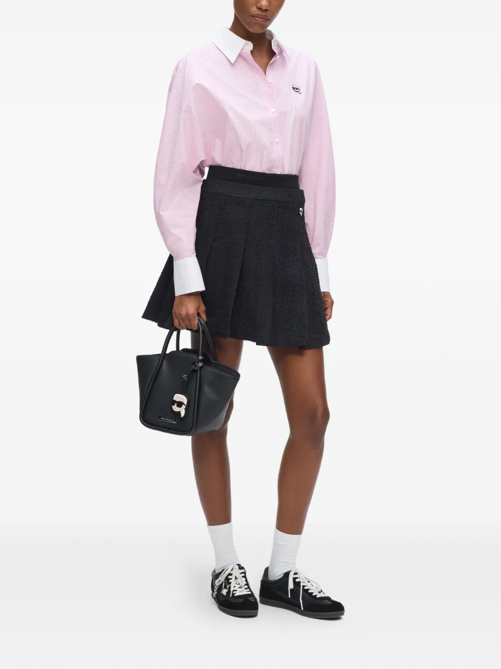 Karl Lagerfeld Ikon gestreepte blouse Roze