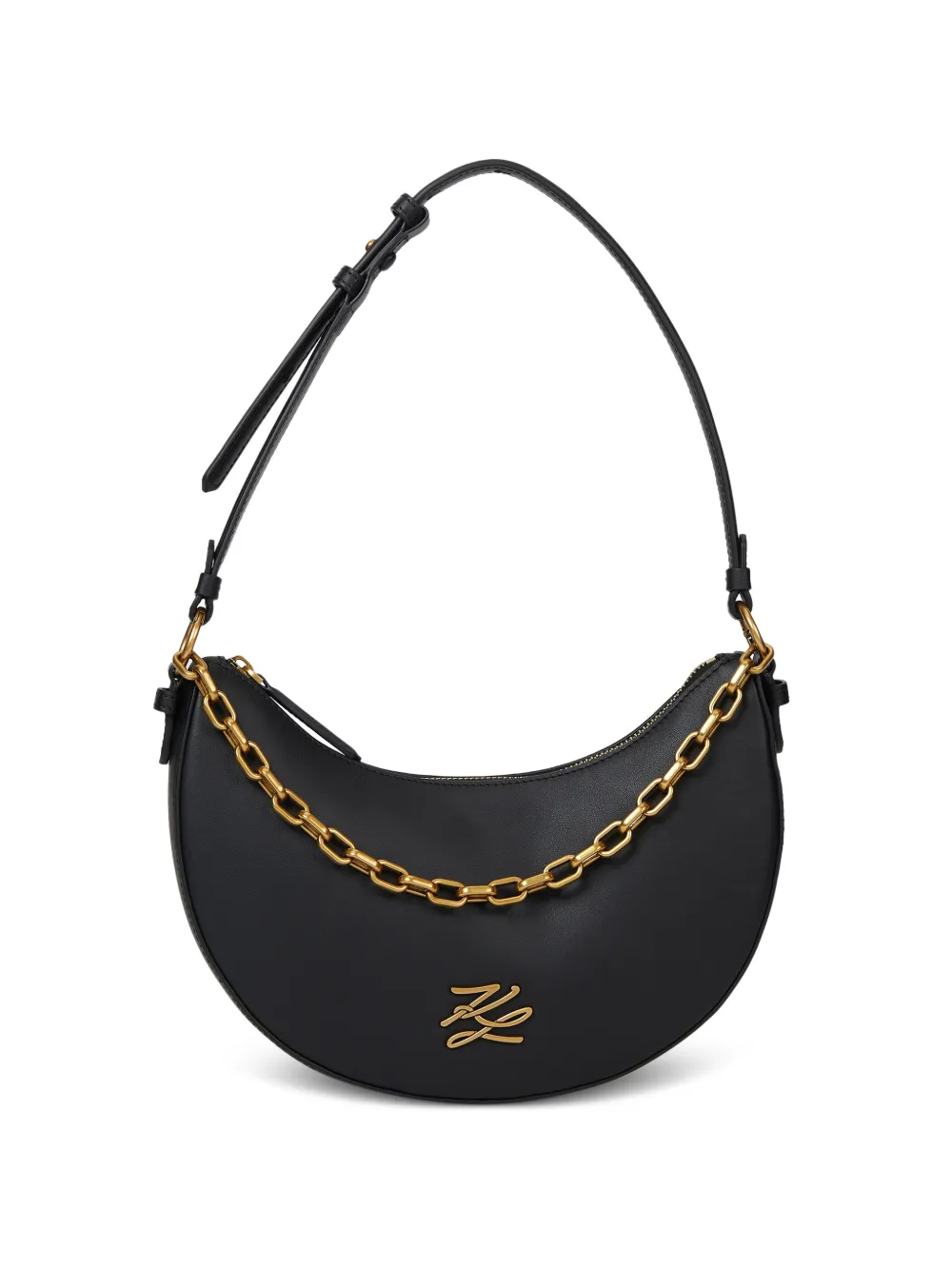 Karl Lagerfeld Autograph moon shoulder bag - Nero