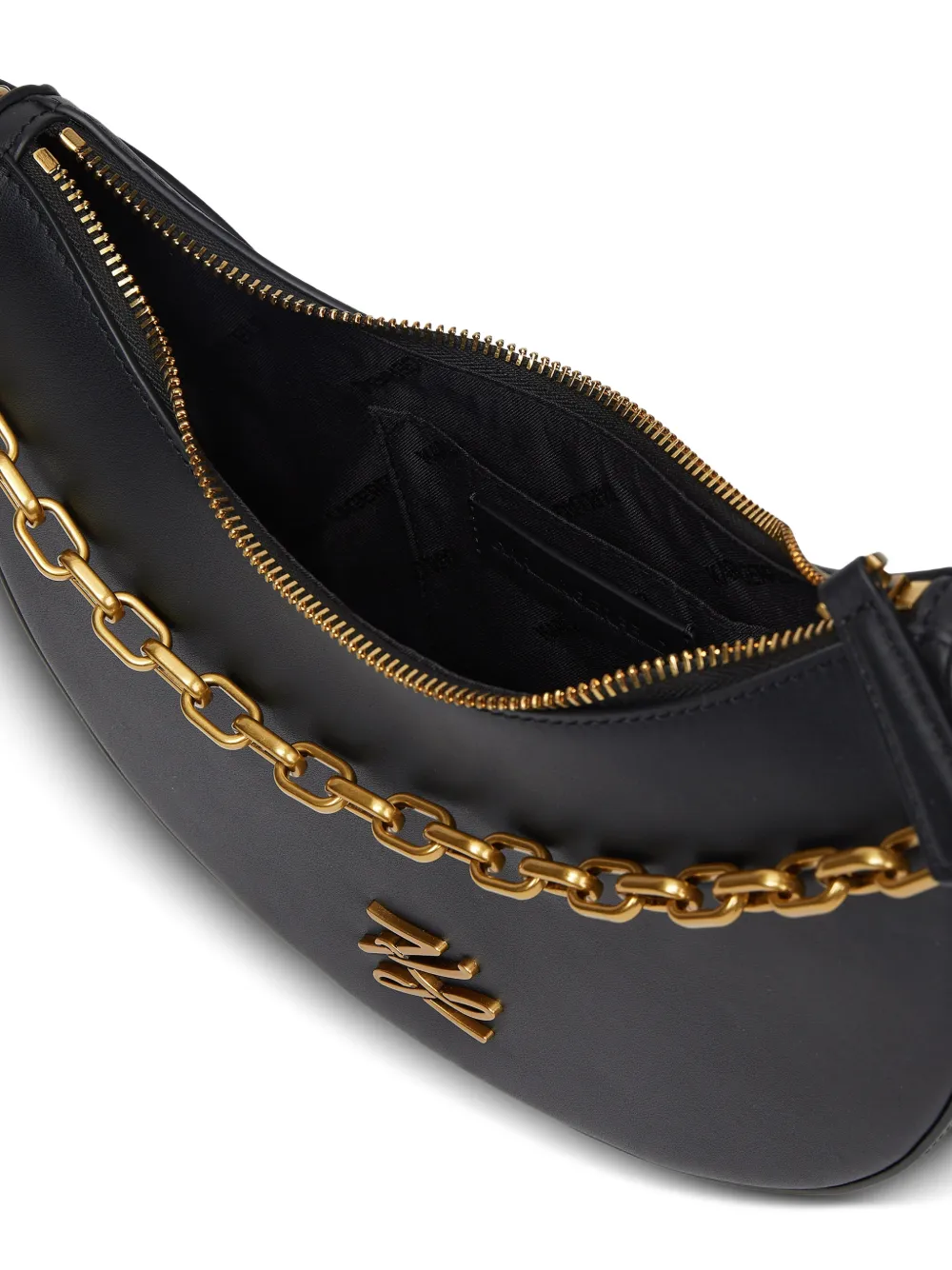 Karl Lagerfeld K Autograph Moon schoudertas Zwart