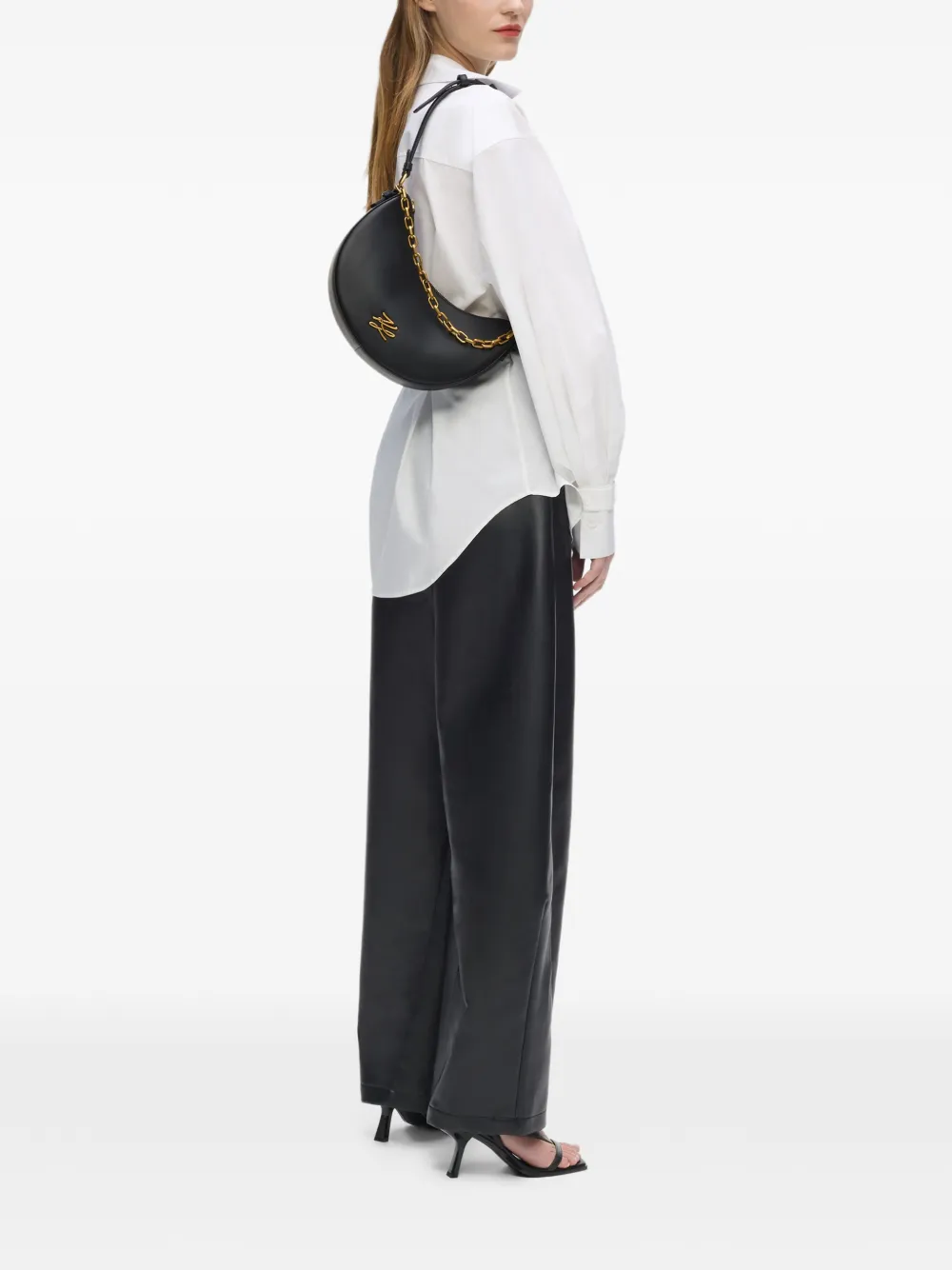 Karl Lagerfeld K Autograph Moon schoudertas Zwart