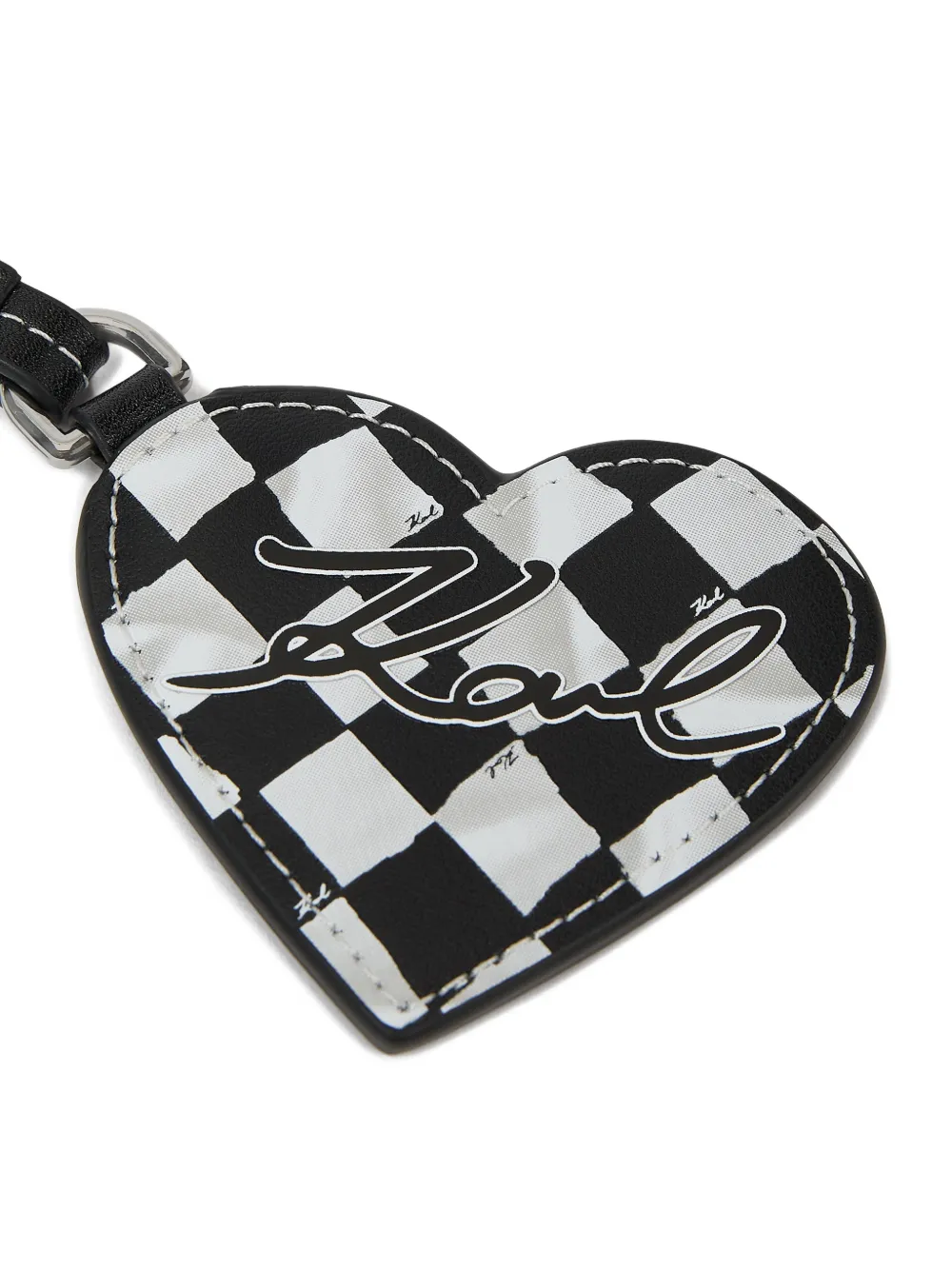 Karl Lagerfeld Geruite sleutelhanger Zwart