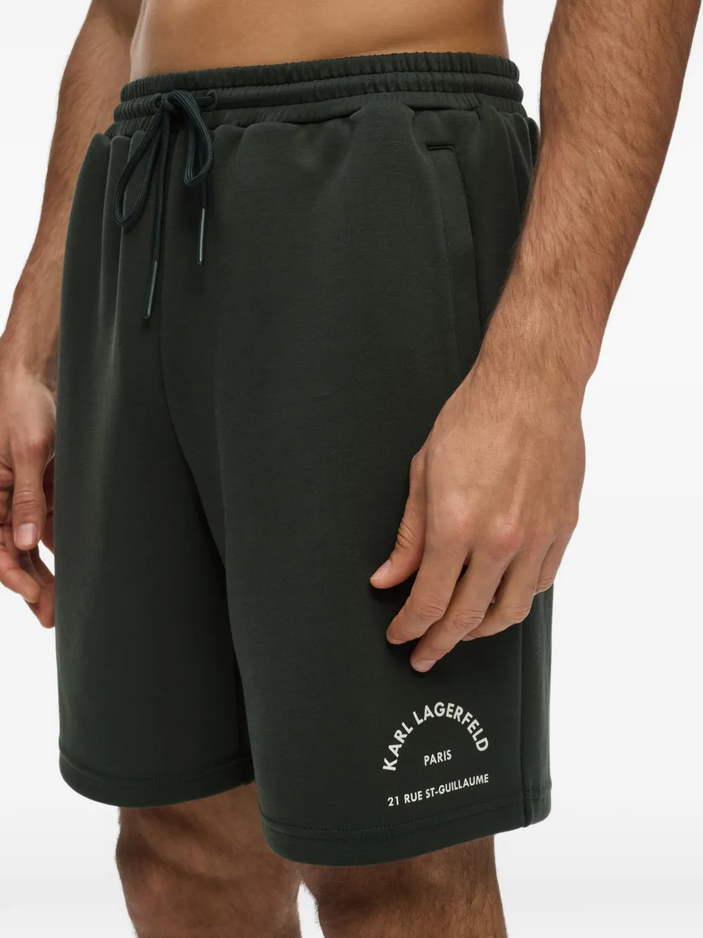 Karl Lagerfeld Rue St-Guillaume shorts logoprint Groen