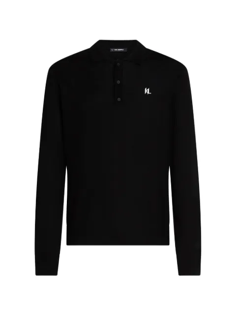 Karl Lagerfeld logo-embroidered polo shirt