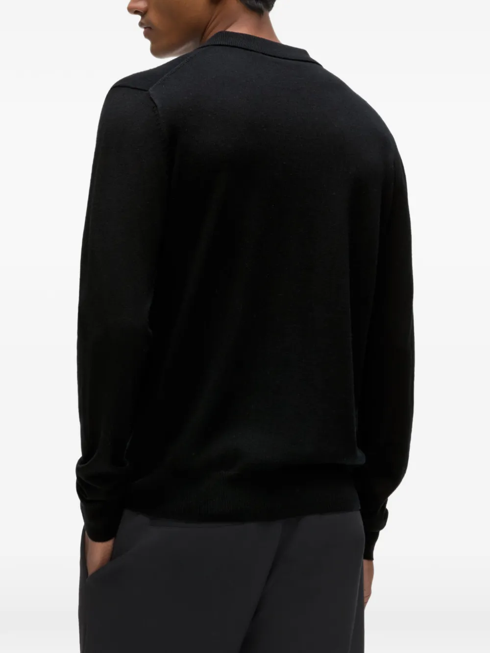 Karl Lagerfeld Poloshirt met geborduurd logo Zwart