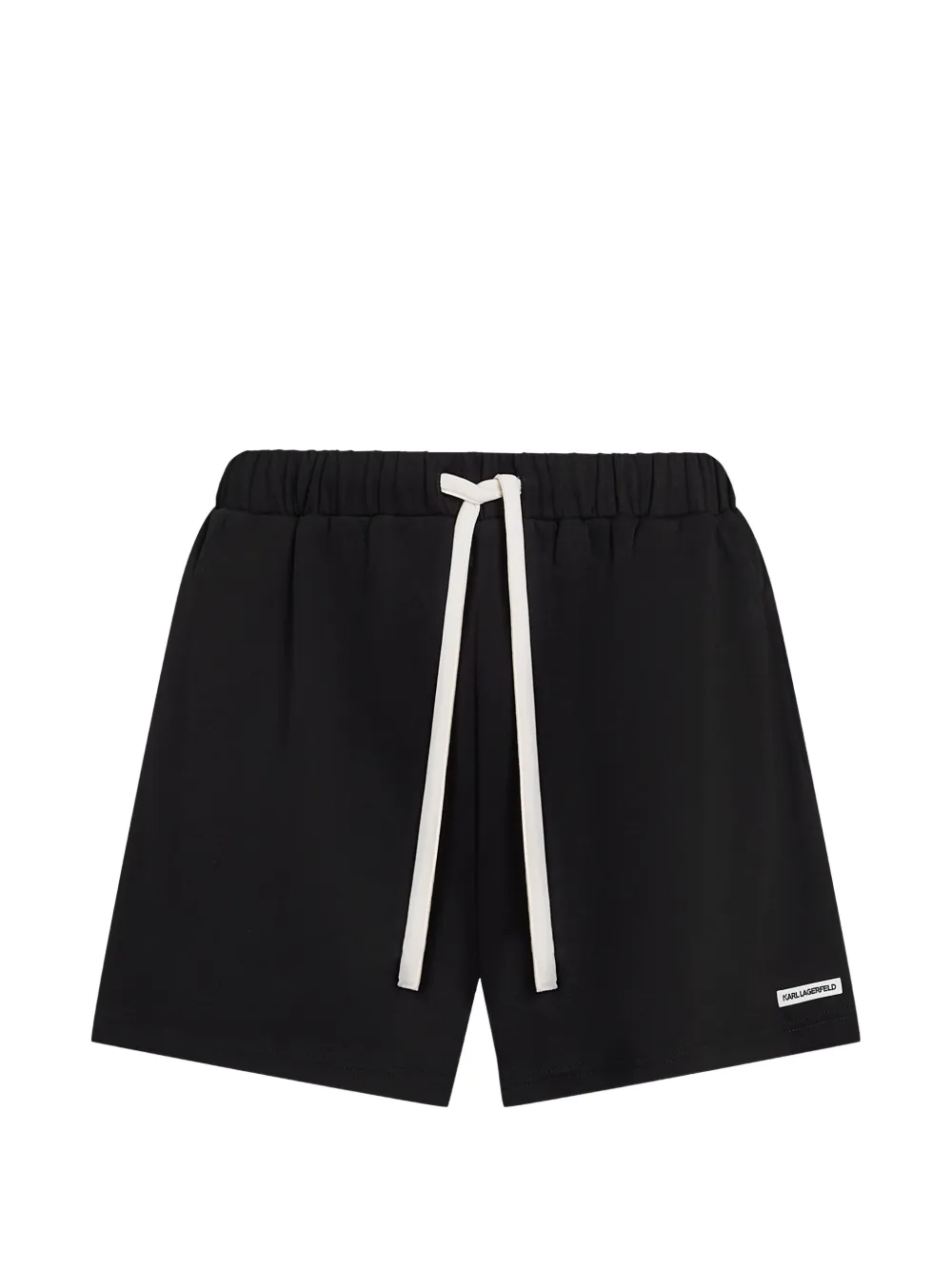 Karl Lagerfeld Shorts con logo e coulisse - Nero