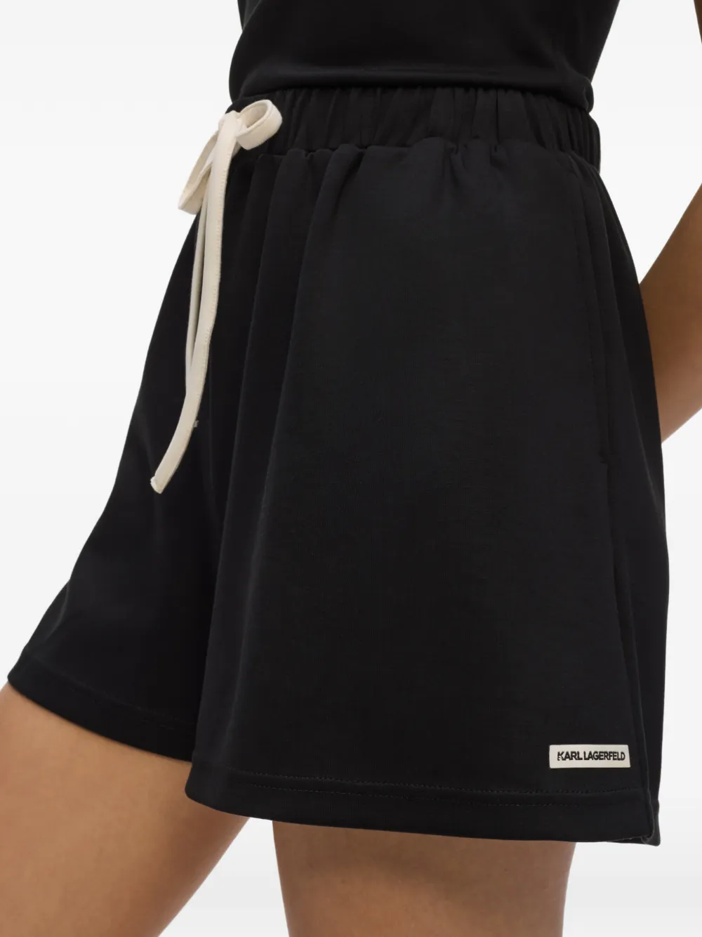 Karl Lagerfeld Shorts met logopatch Zwart