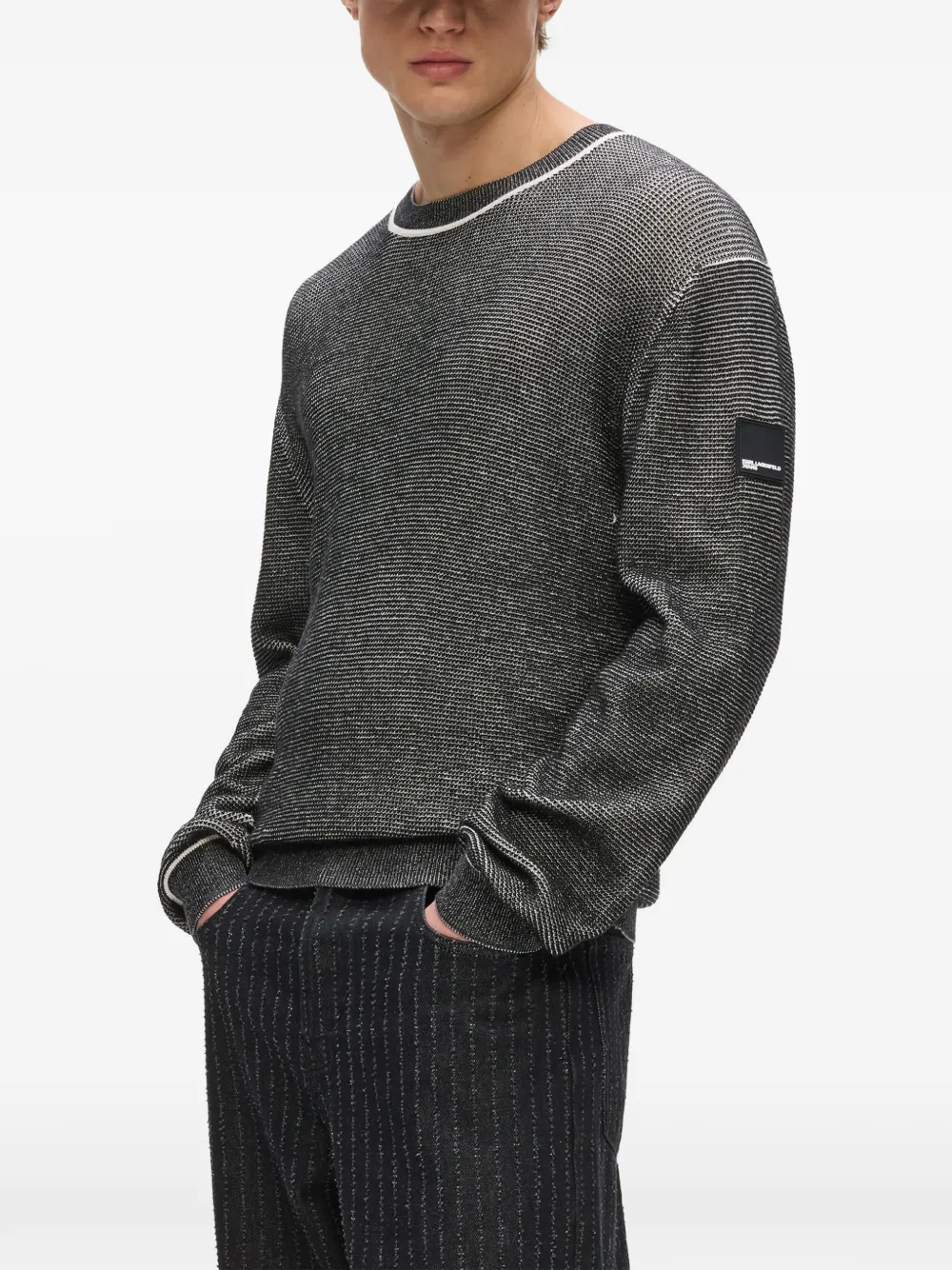 Karl Lagerfeld Jeans Trui met logopatch Zwart