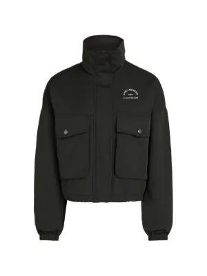 Prada Jaqueta Cropped De re-nylon | Preto | FARFETCH BR