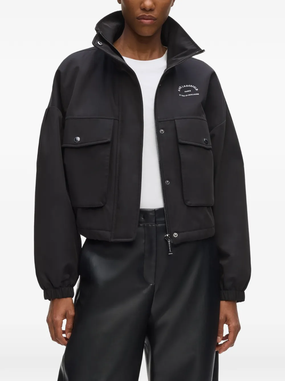 Karl Lagerfeld Rue St-Guillaume jack met print Zwart