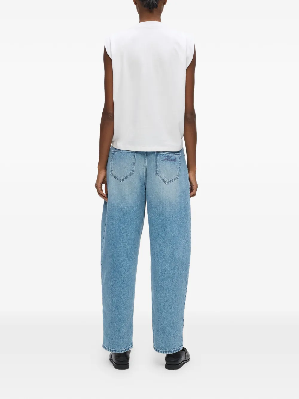 Karl Lagerfeld Jeans met barrel pijpen Blauw