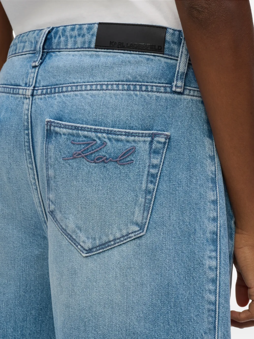Karl Lagerfeld Jeans met barrel pijpen Blauw