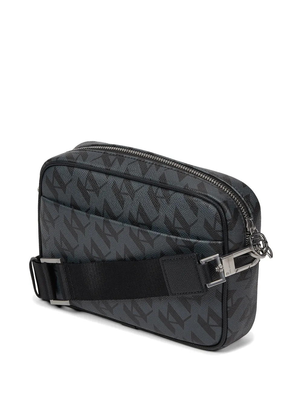 Karl Lagerfeld Ikon Monogram langwerpige crossbody bag Grijs