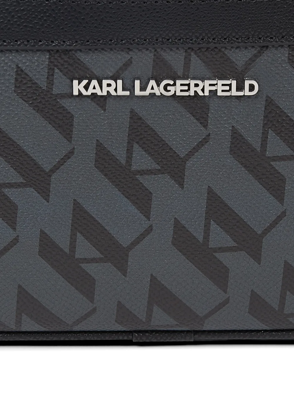 Karl Lagerfeld Ikon Monogram langwerpige crossbody bag Grijs
