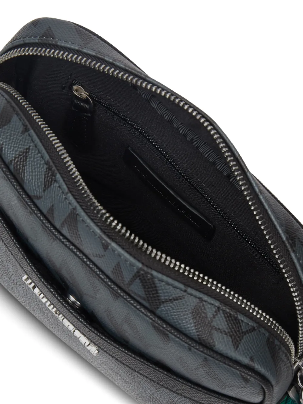 Karl Lagerfeld Ikon Monogram langwerpige crossbody bag Grijs