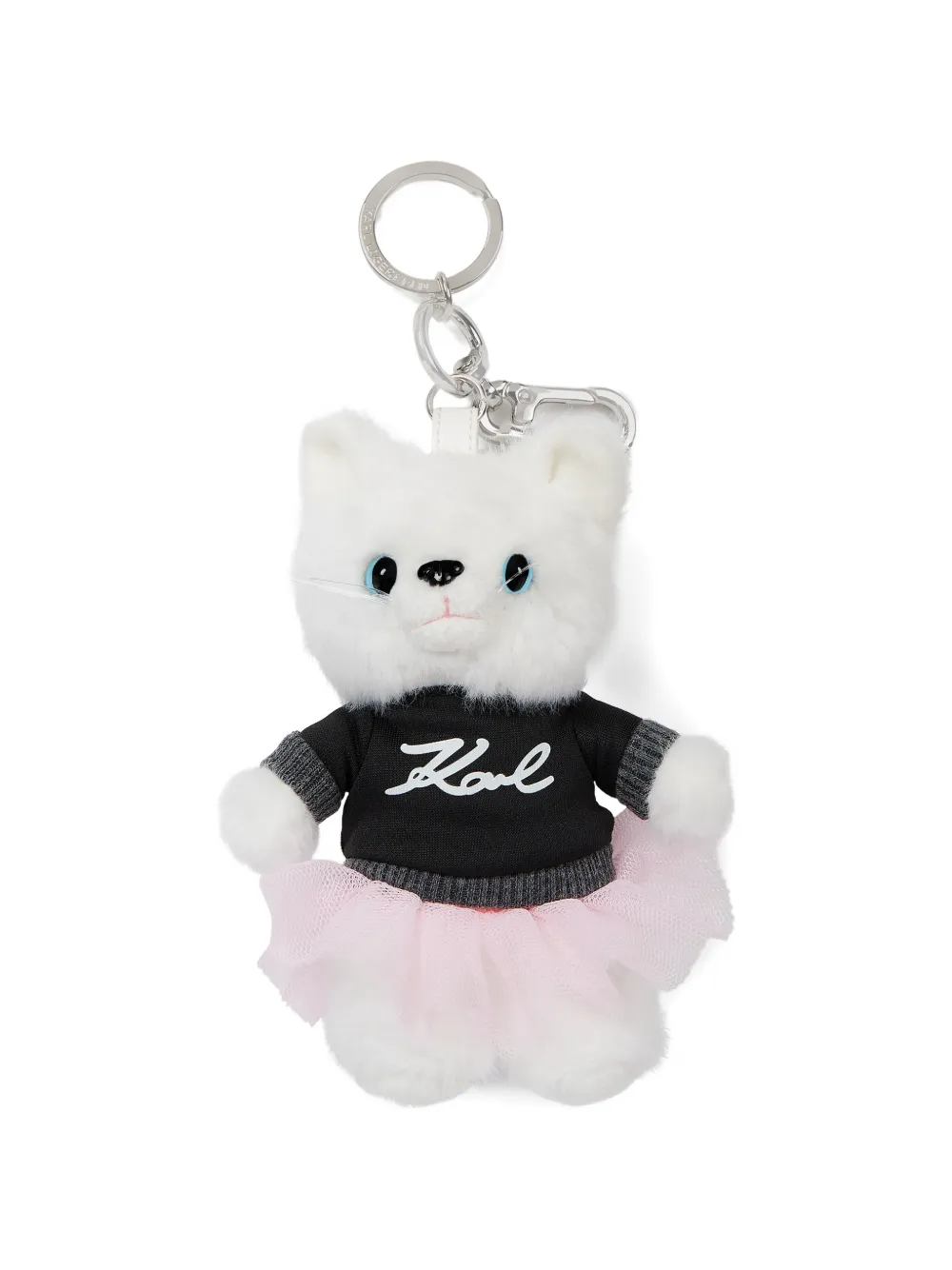 Karl Lagerfeld Ikon Choupette plush keyring - Bianco