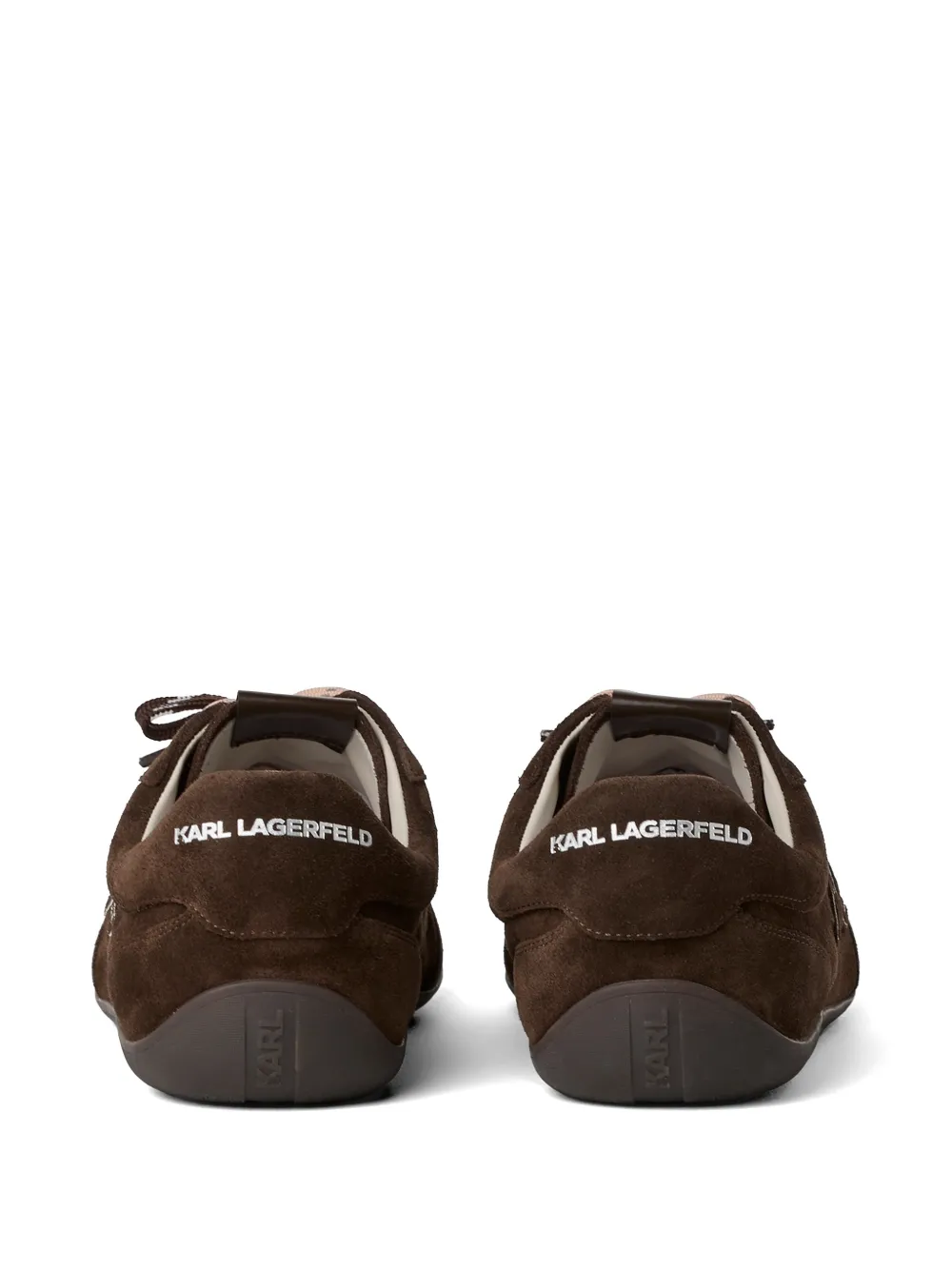 Karl Lagerfeld Altia Signia sneakers met borduurwerk Bruin