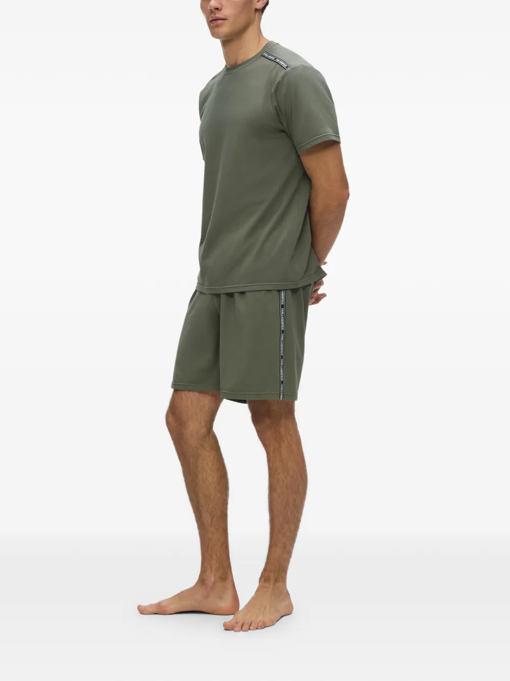 Karl Lagerfeld Pyjama met logodetail Groen