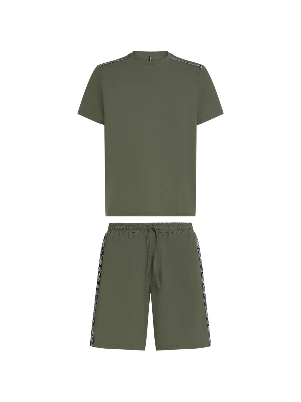 Karl Lagerfeld logo-tape pajamas set - Grün