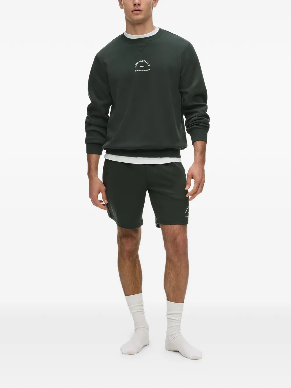 Karl Lagerfeld Rue St-Guillaume trui met logoprint Groen