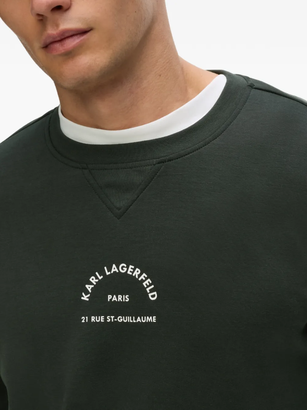 Karl Lagerfeld Rue St-Guillaume trui met logoprint Groen