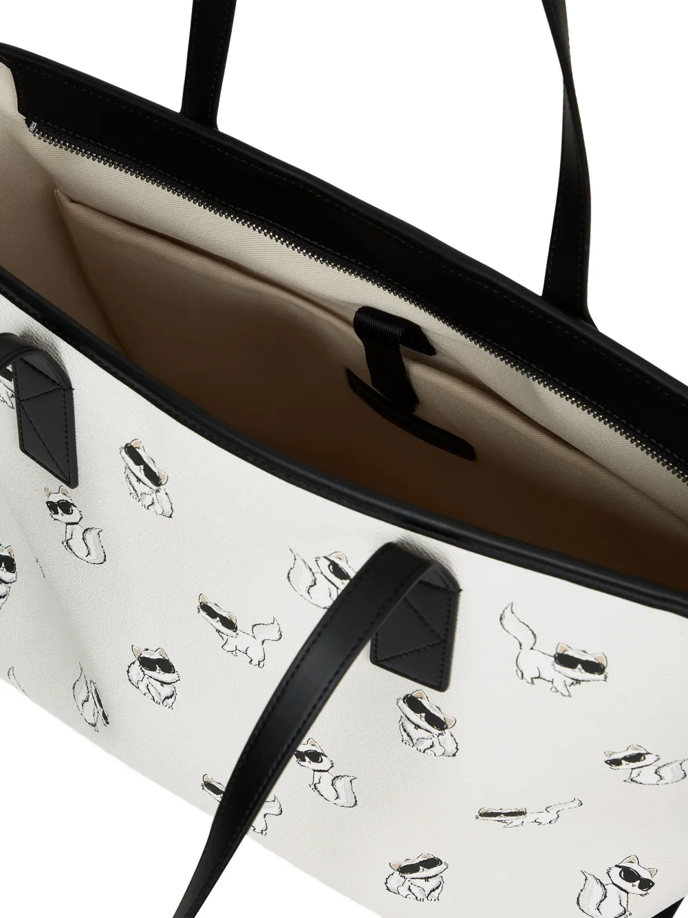 Karl Lagerfeld Ikon Choupette shopper Wit