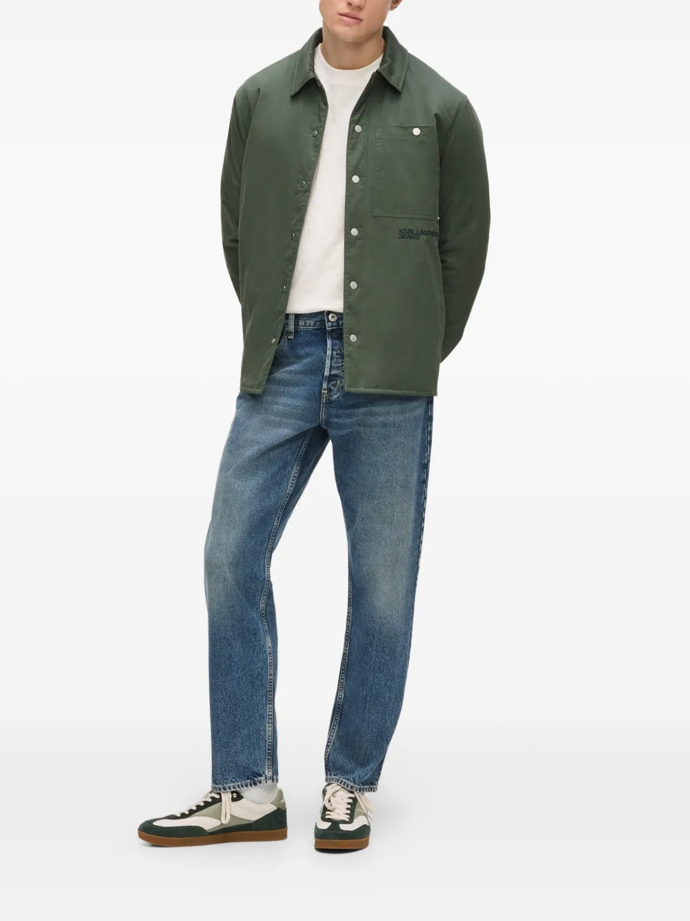 Karl Lagerfeld Jeans met toelopende pijpen Blauw