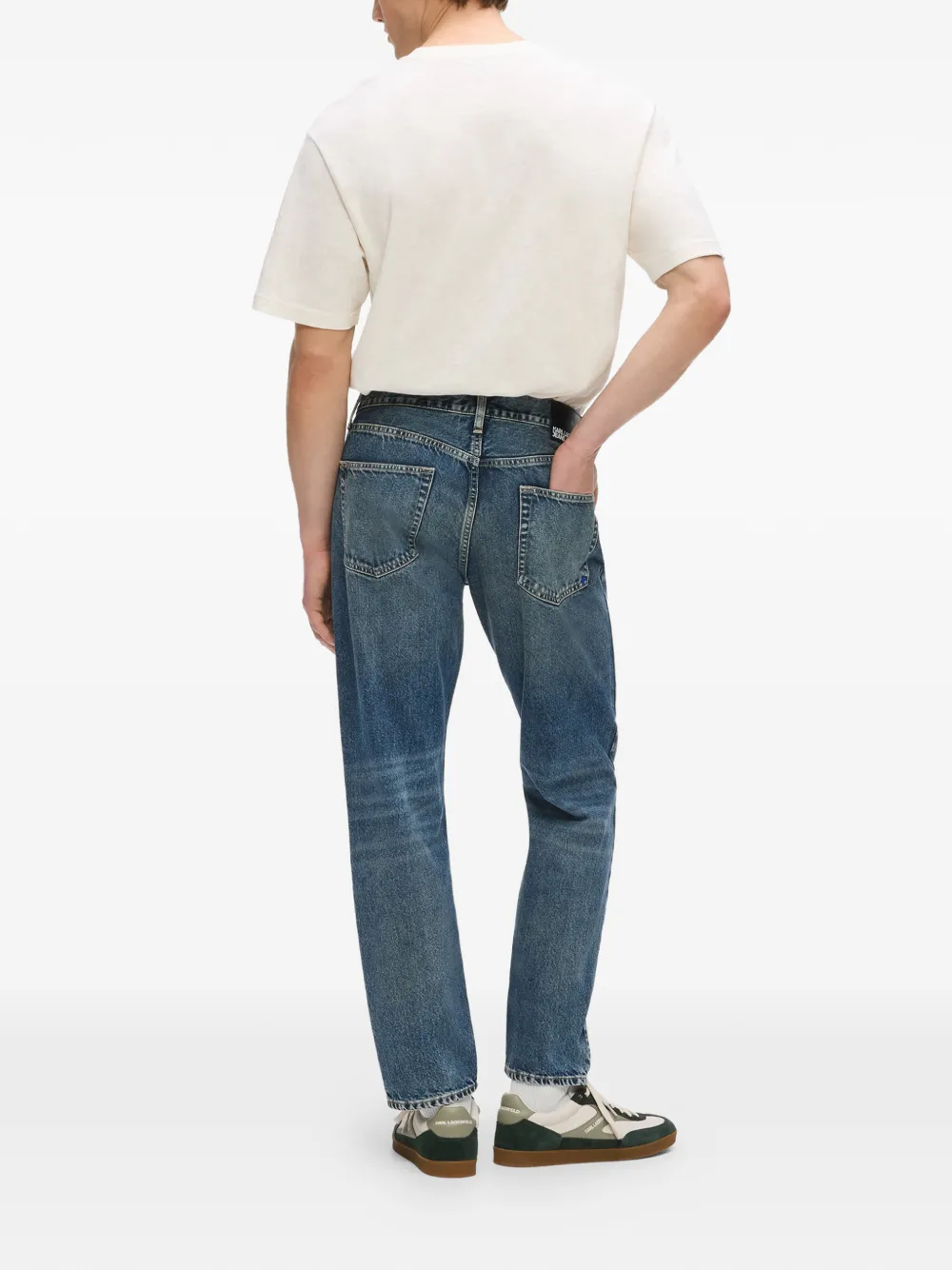 Karl Lagerfeld Jeans met toelopende pijpen Blauw