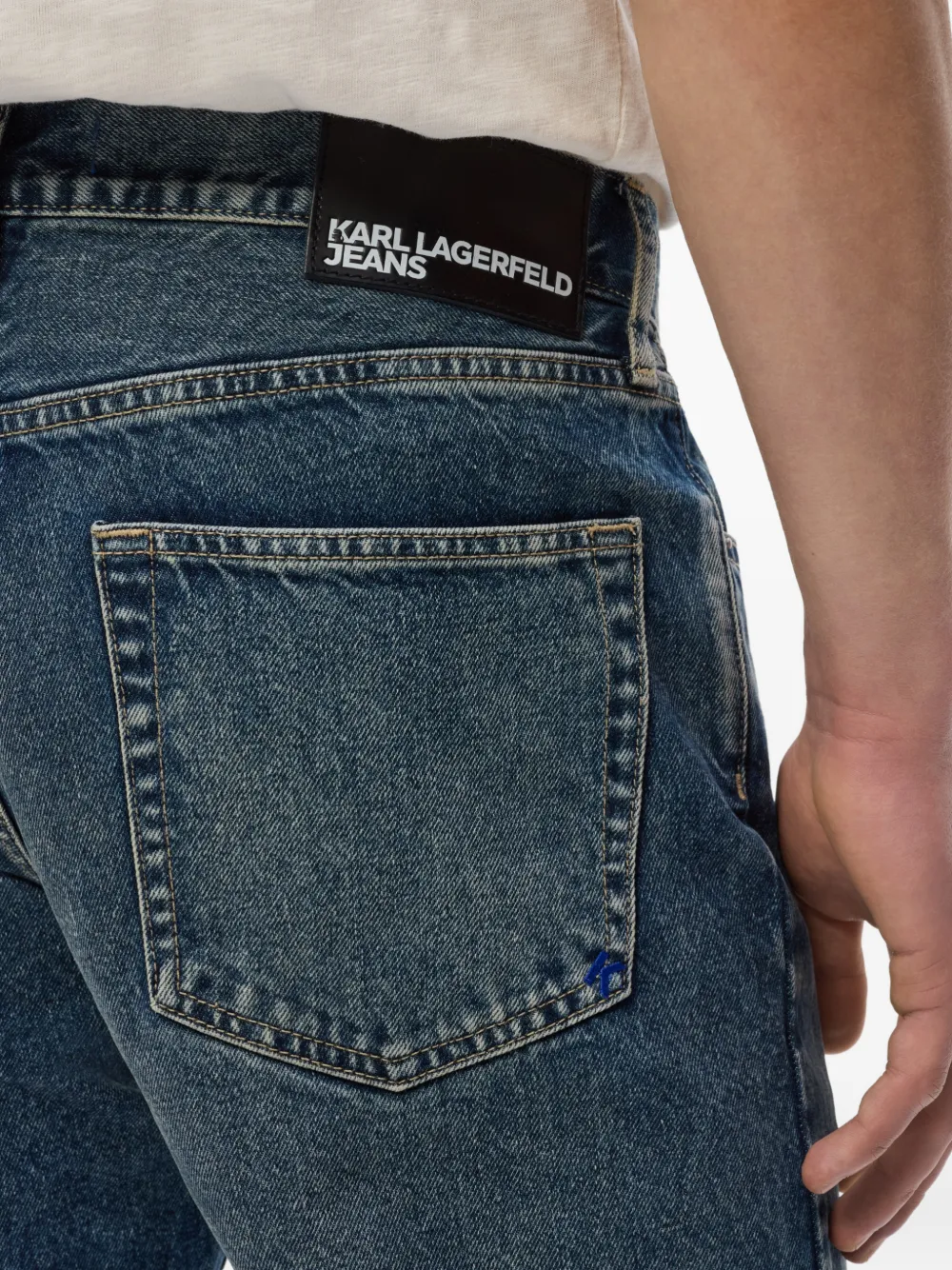 Karl Lagerfeld Jeans met toelopende pijpen Blauw