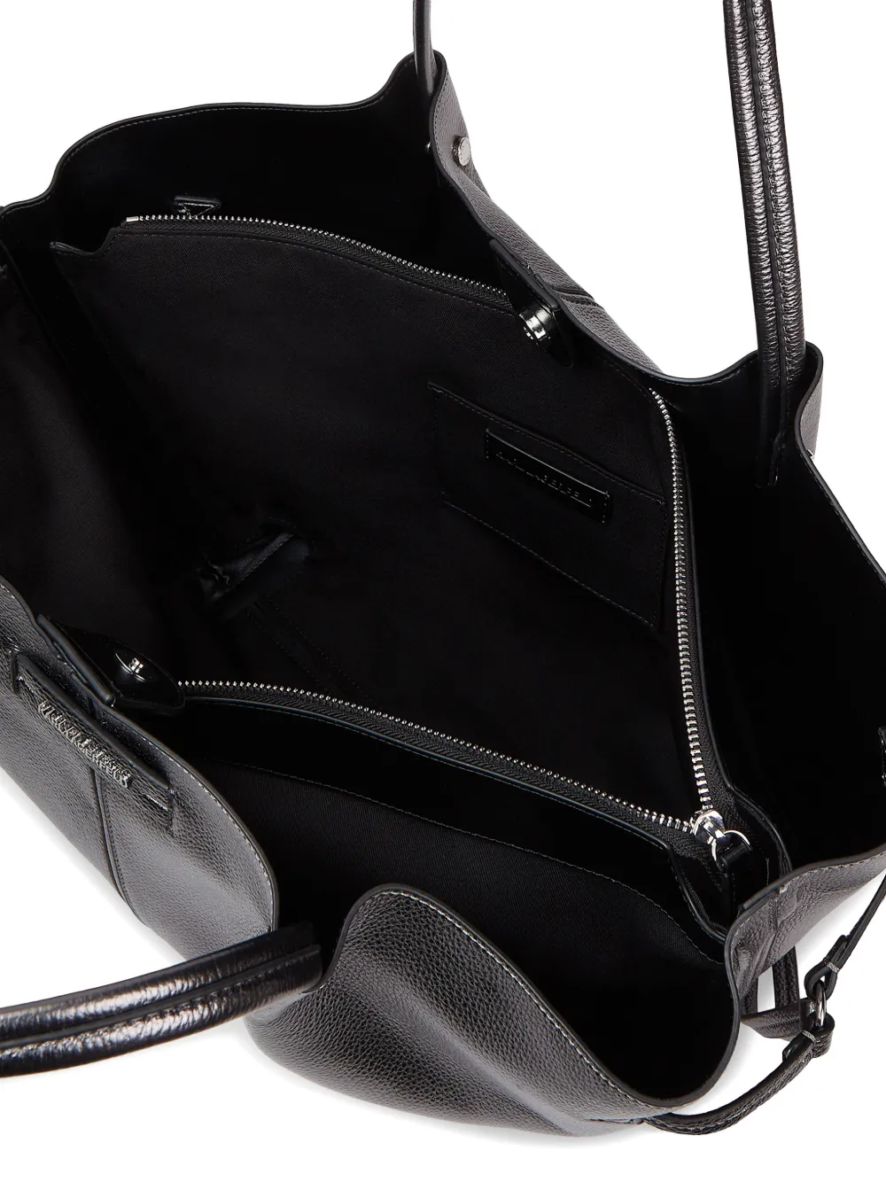 Karl Lagerfeld K Pierced metallic shopper Grijs