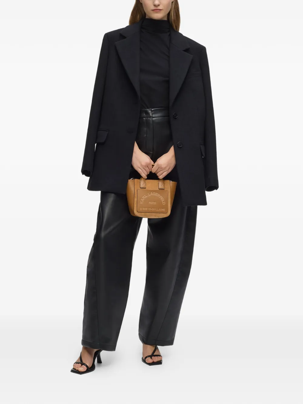 Karl Lagerfeld K Daily suède mini-shopper Bruin