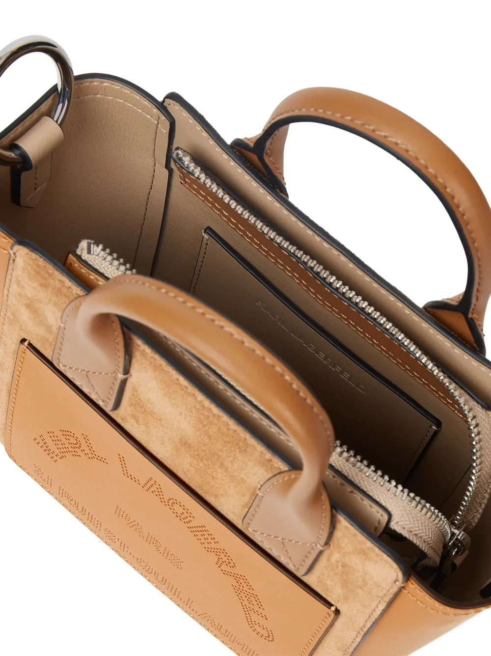 Karl Lagerfeld K Daily suède mini-shopper Bruin