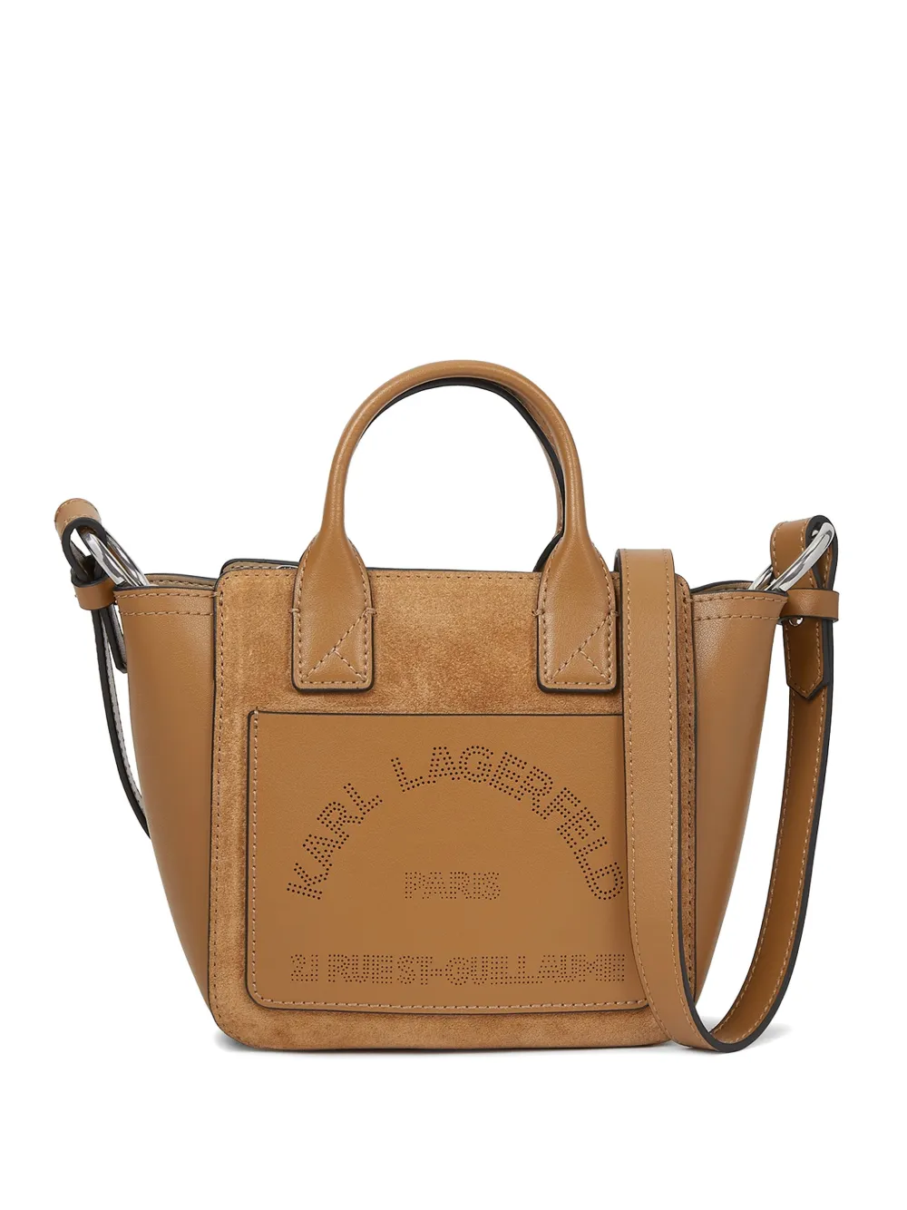 Karl Lagerfeld leather logo-print tote bag - Toni neutri