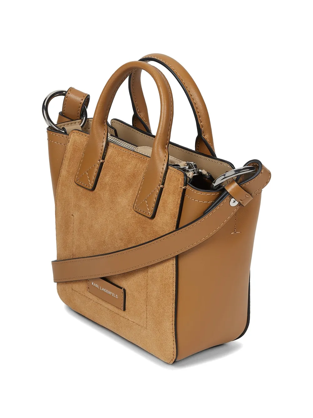 Karl Lagerfeld K Daily suède mini-shopper Bruin