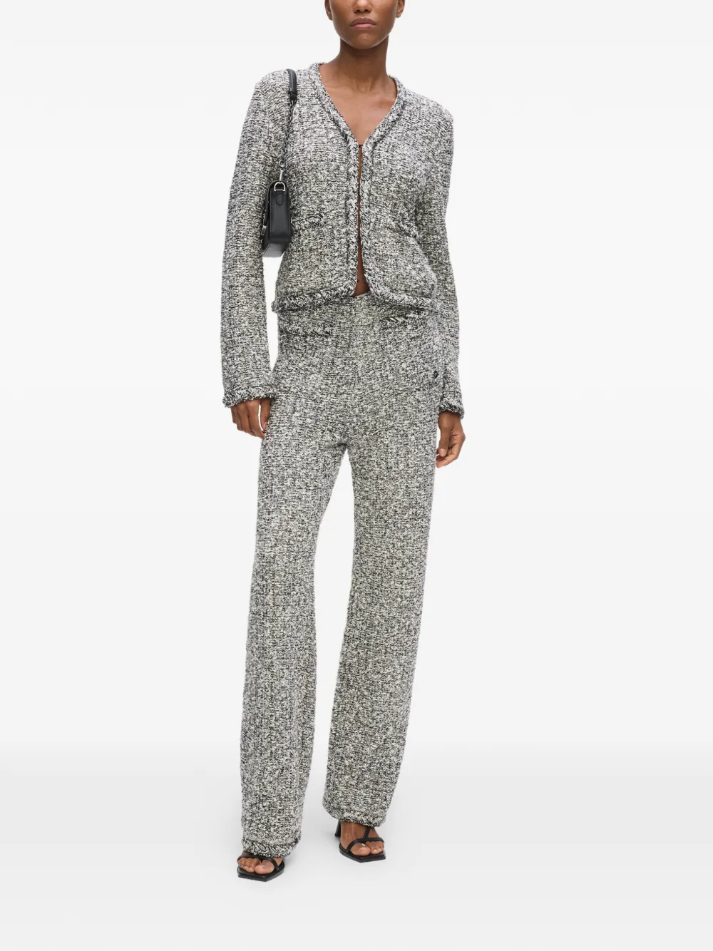 Karl Lagerfeld Bouclé vest Wit