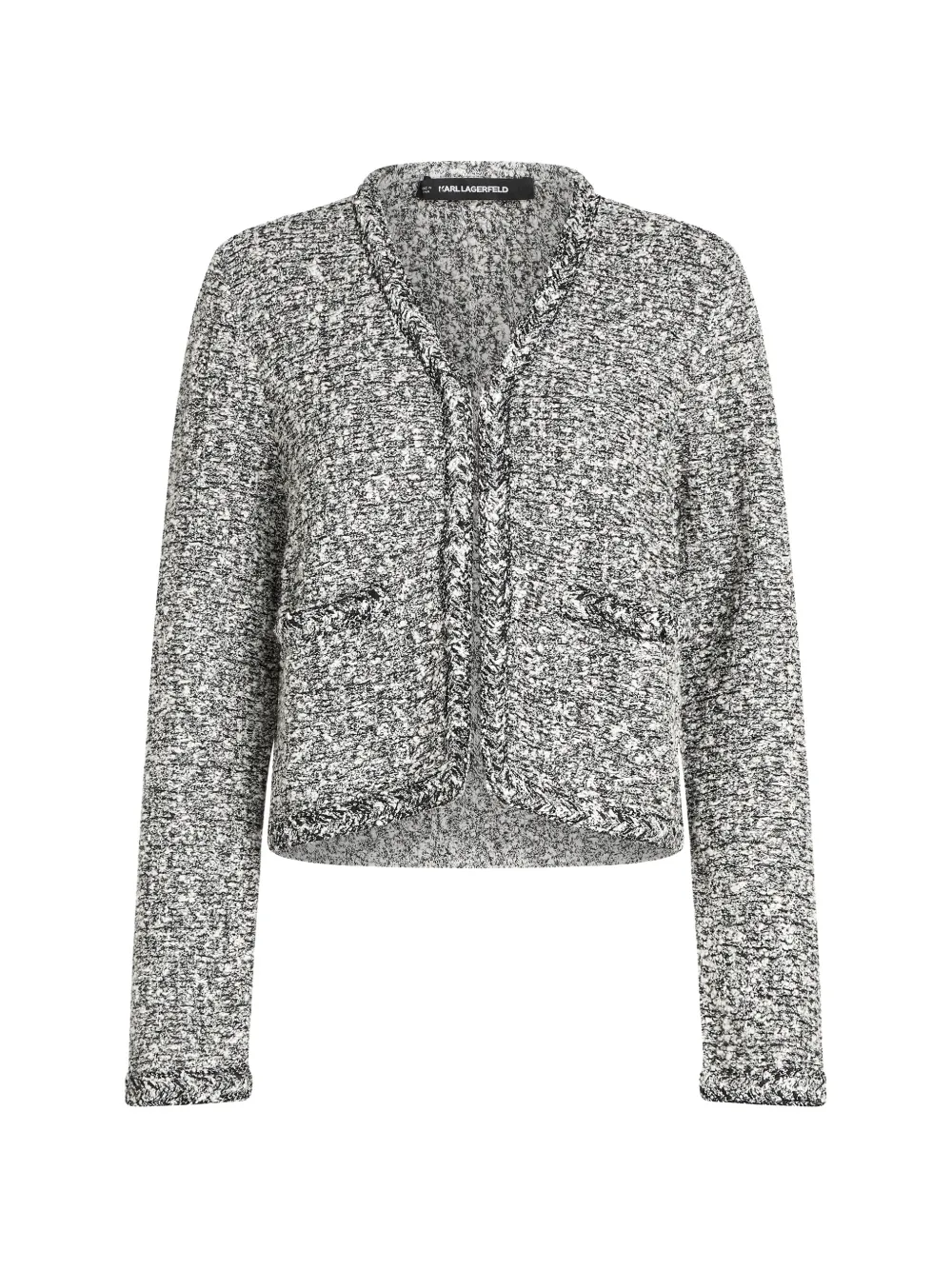 Karl Lagerfeld bouclé-knit cardigan - Weiß
