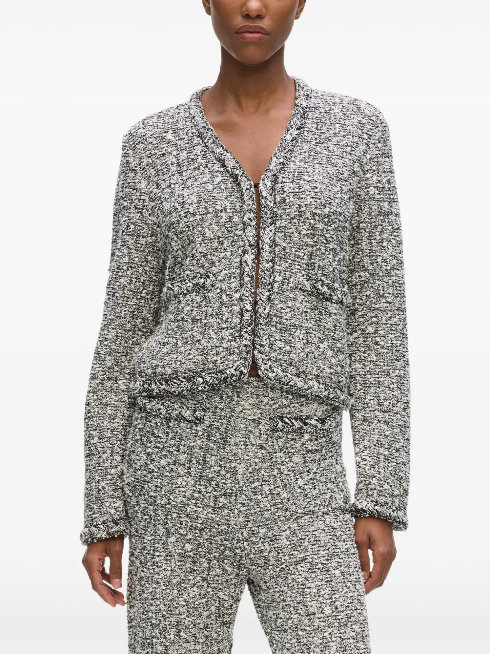 Karl Lagerfeld Bouclé vest Wit