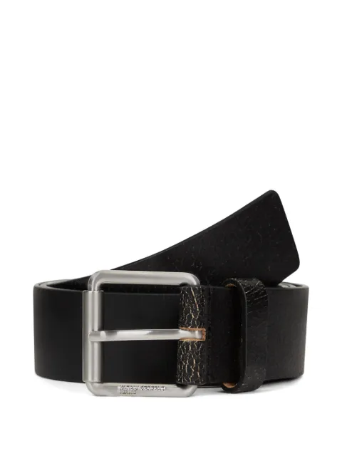 Karl Lagerfeld Jeans logo-engraved leather belt