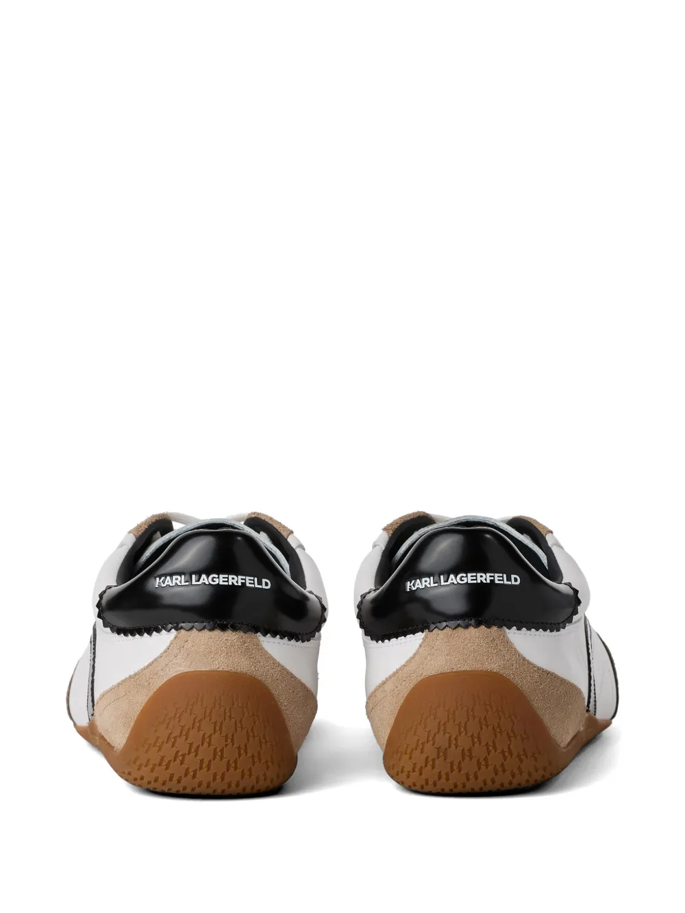Karl Lagerfeld Jeans Devon leren sneakers met vlakken Wit
