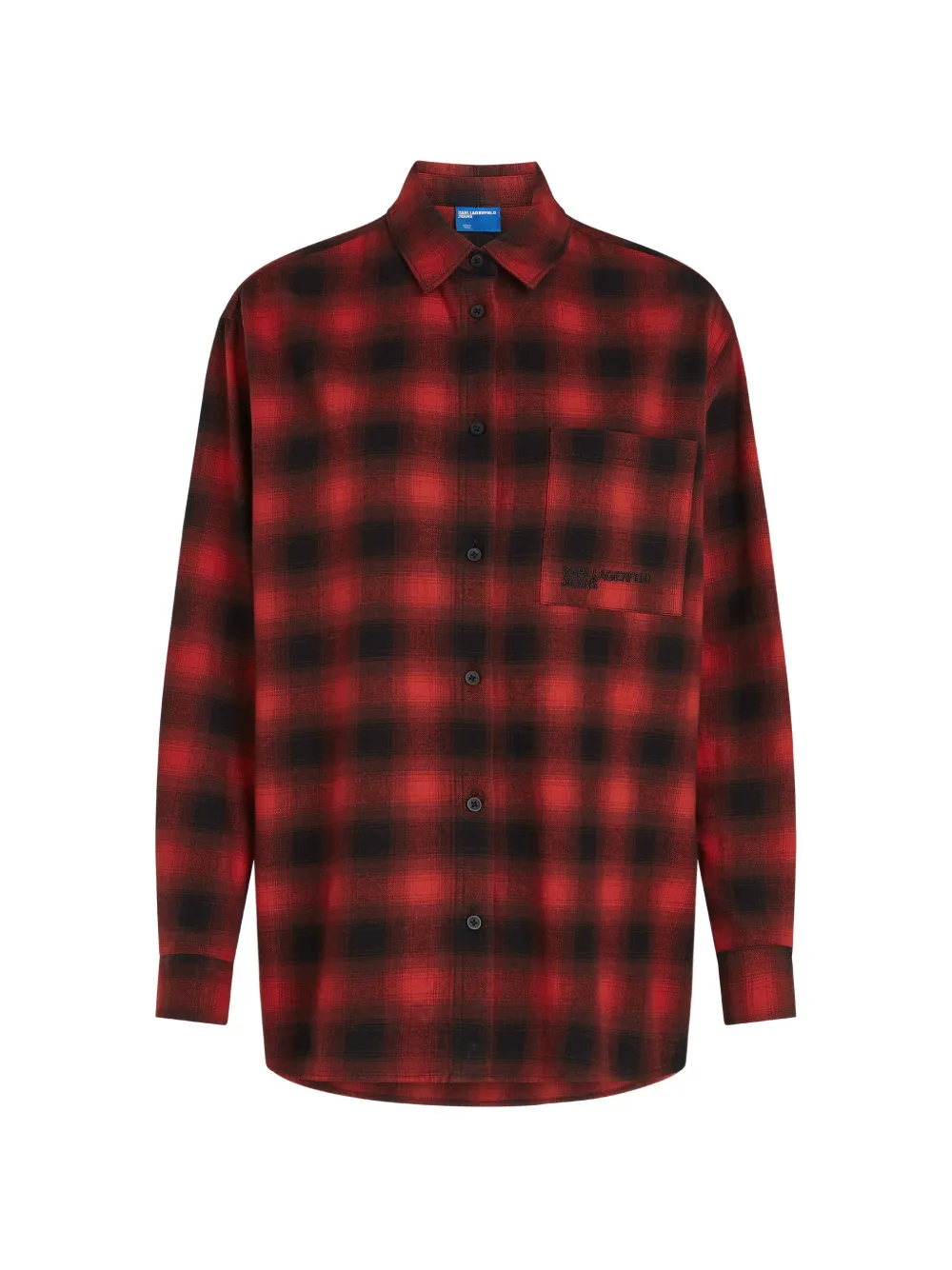 Karl Lagerfeld Jeans Giacca-camicia a quadri - Rosso